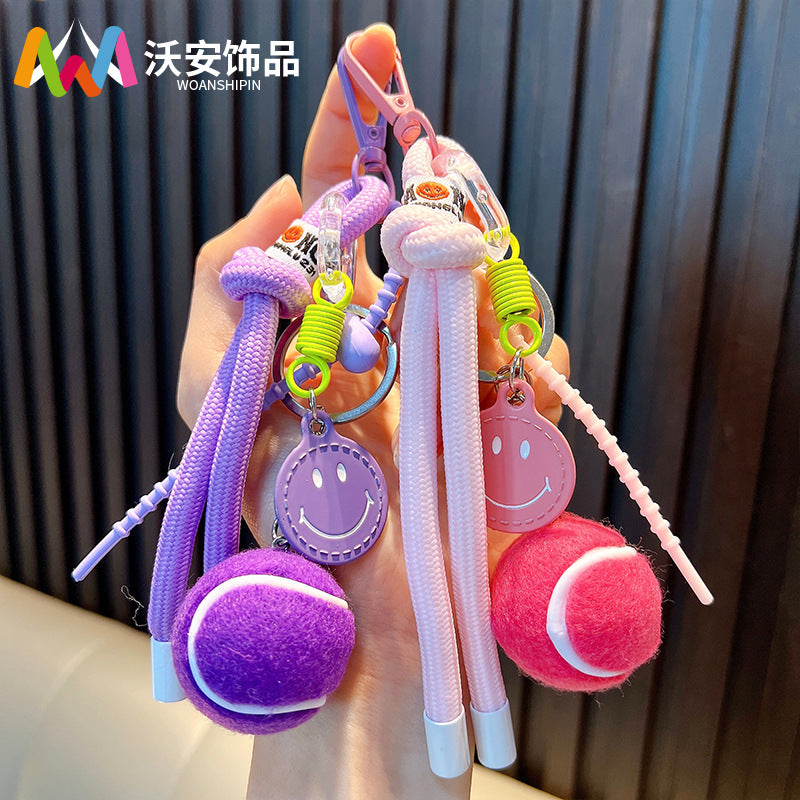 Wholesale Acrylic Tennis Tassel Keychain - Trendy Car Key Accessory for Everyday Use