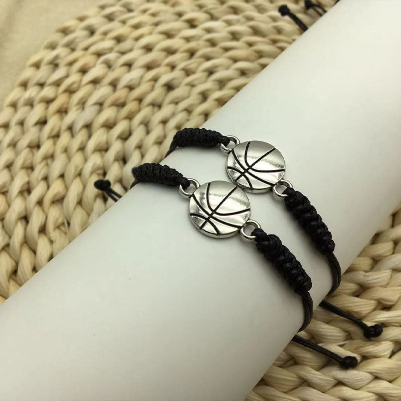 Wholesale Football Pendant Team Friendship Basketball Braided Bracelet ACC-BT-Yima016