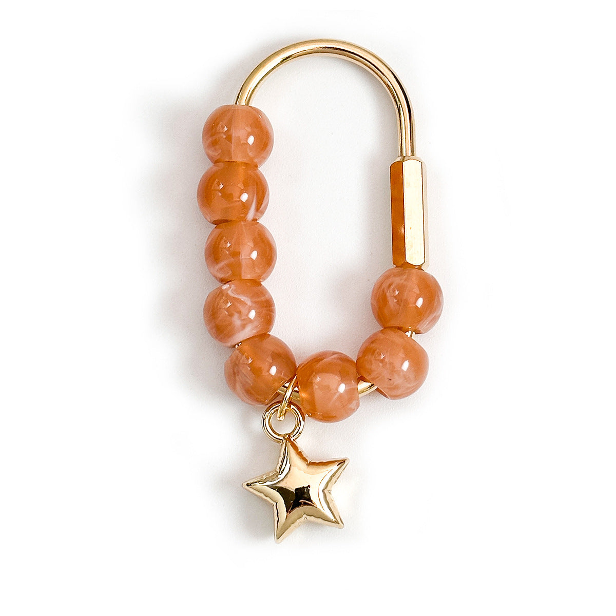 Wholesale Acrylic Bead Keychain With Star And Heart Charms Decorative Accessory For Bags And Car Keys