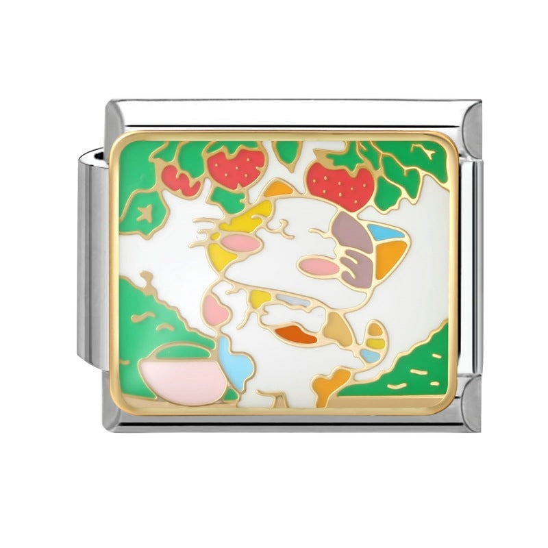 Wholesale Italian Charm Bracelet 9mm DIY Splicing Cute Creative Stainless Steel Composable Bracelet