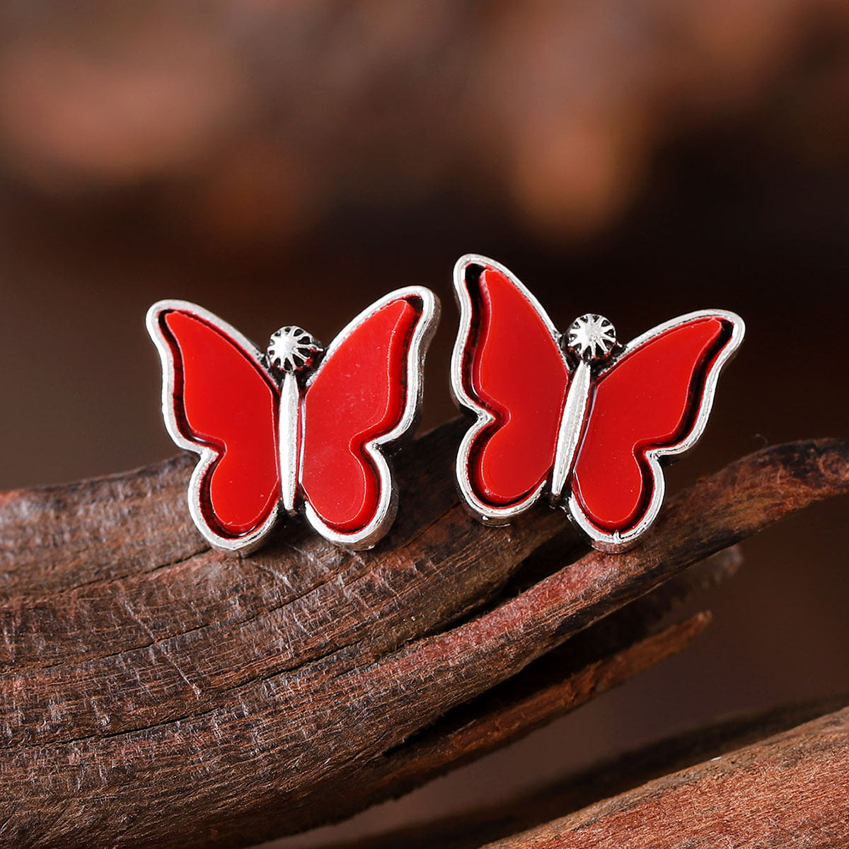 Wholesale Colorful butterfly earrings