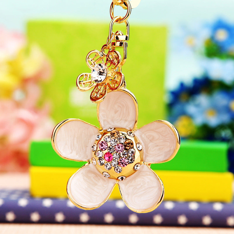 Wholesale Flower Zinc Alloy Keychain ACC-KC-RuiYuan001
