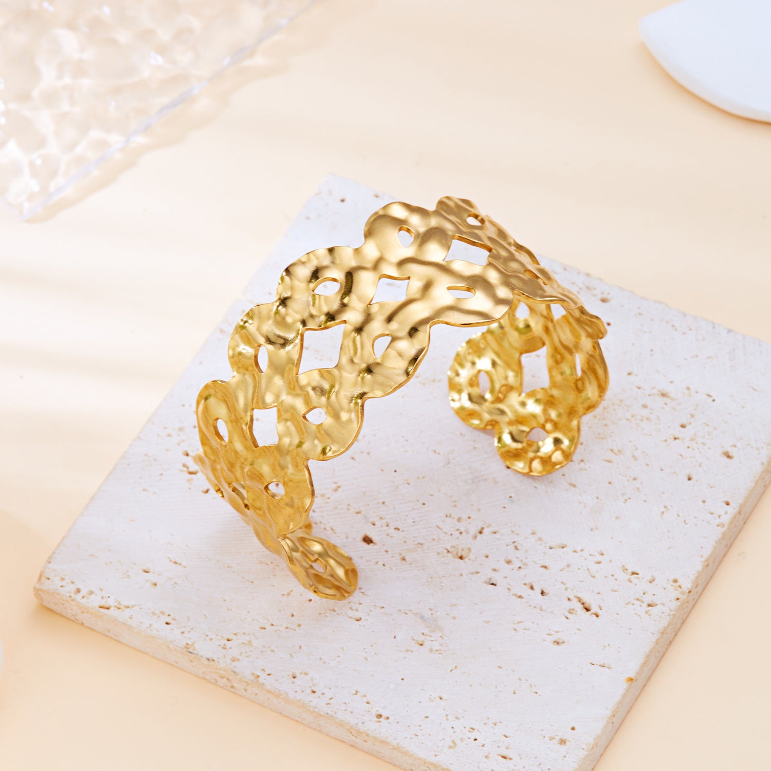 Wholesale Bow Flower French Gold-plated Stainless Steel Bracelet