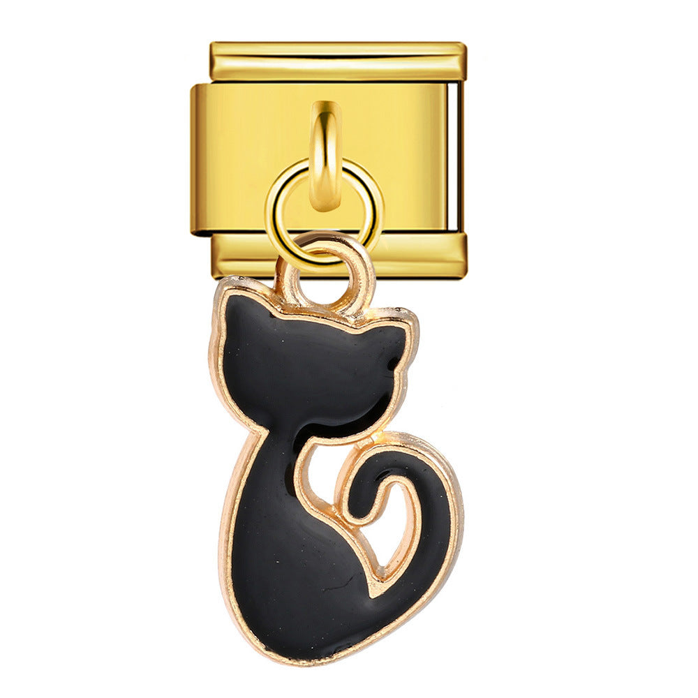 Wholesale  Italian Charm Bracelet 9mm DIY hook style Creative Stainless Steel Composable Bracelet