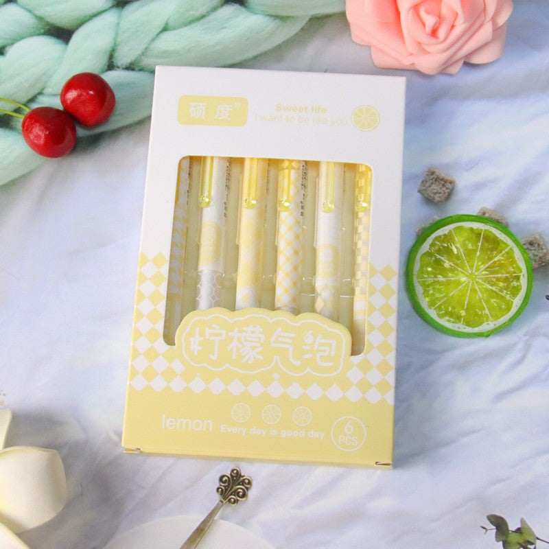 Wholesale 6pcs/set press pen  press gel pen