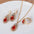 Wholesale Water Drop Heart Diamond Necklace Earring Set