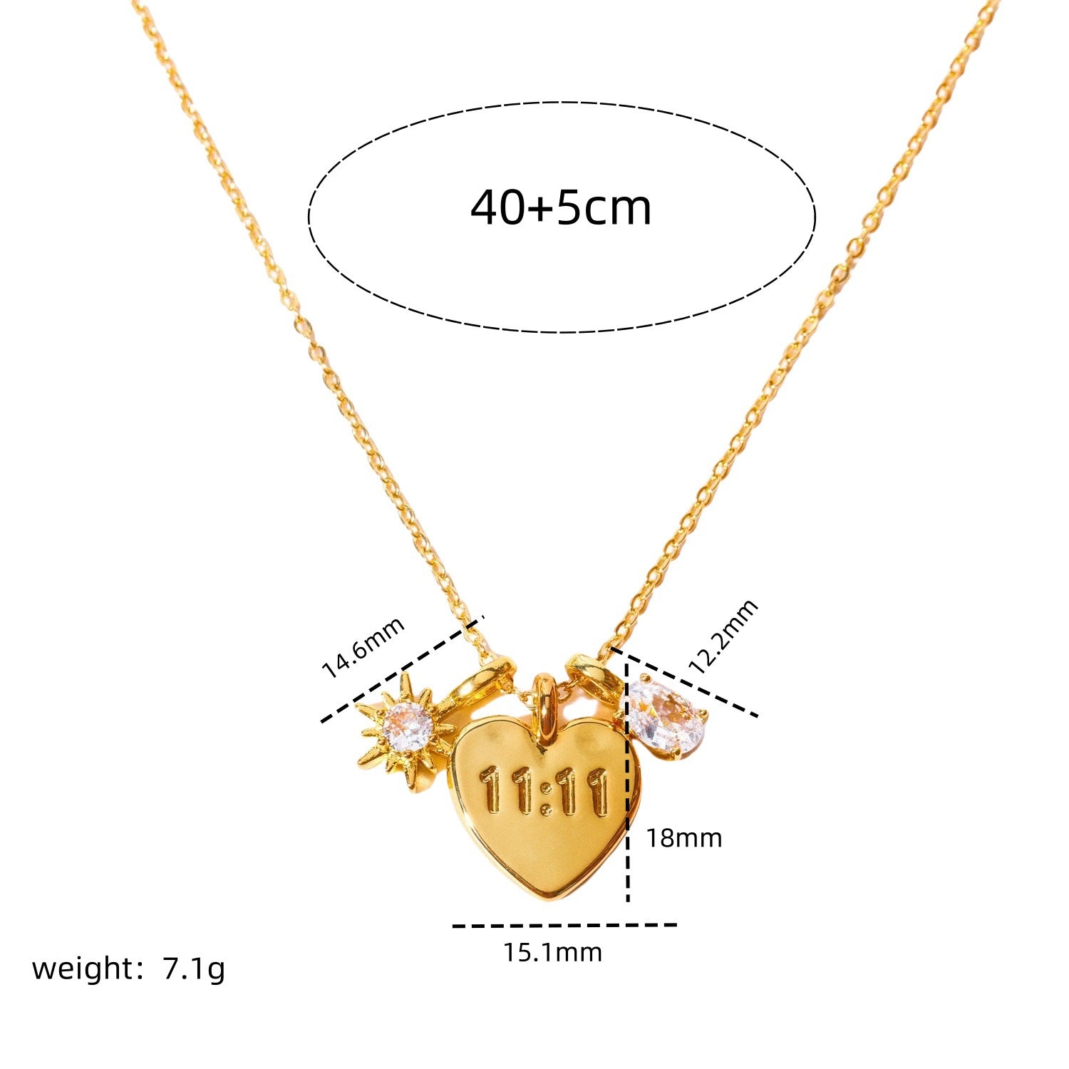 Wholesale Copper Mom Zircon Heart Necklace