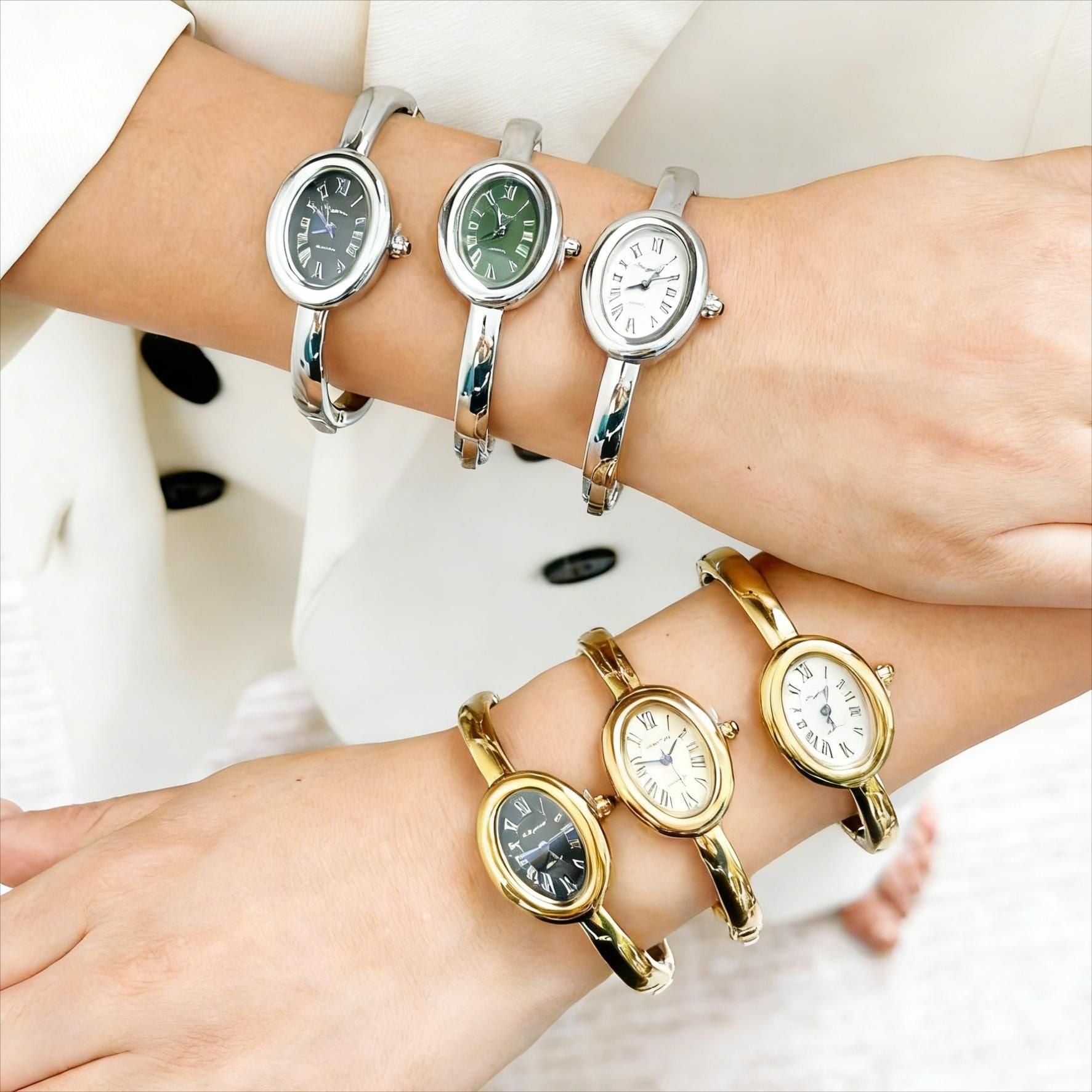 Wholesale Vintage Women' s Bracelet Watch Quartz Waterproof DIY Chain Student Gift Fashion Accessory
