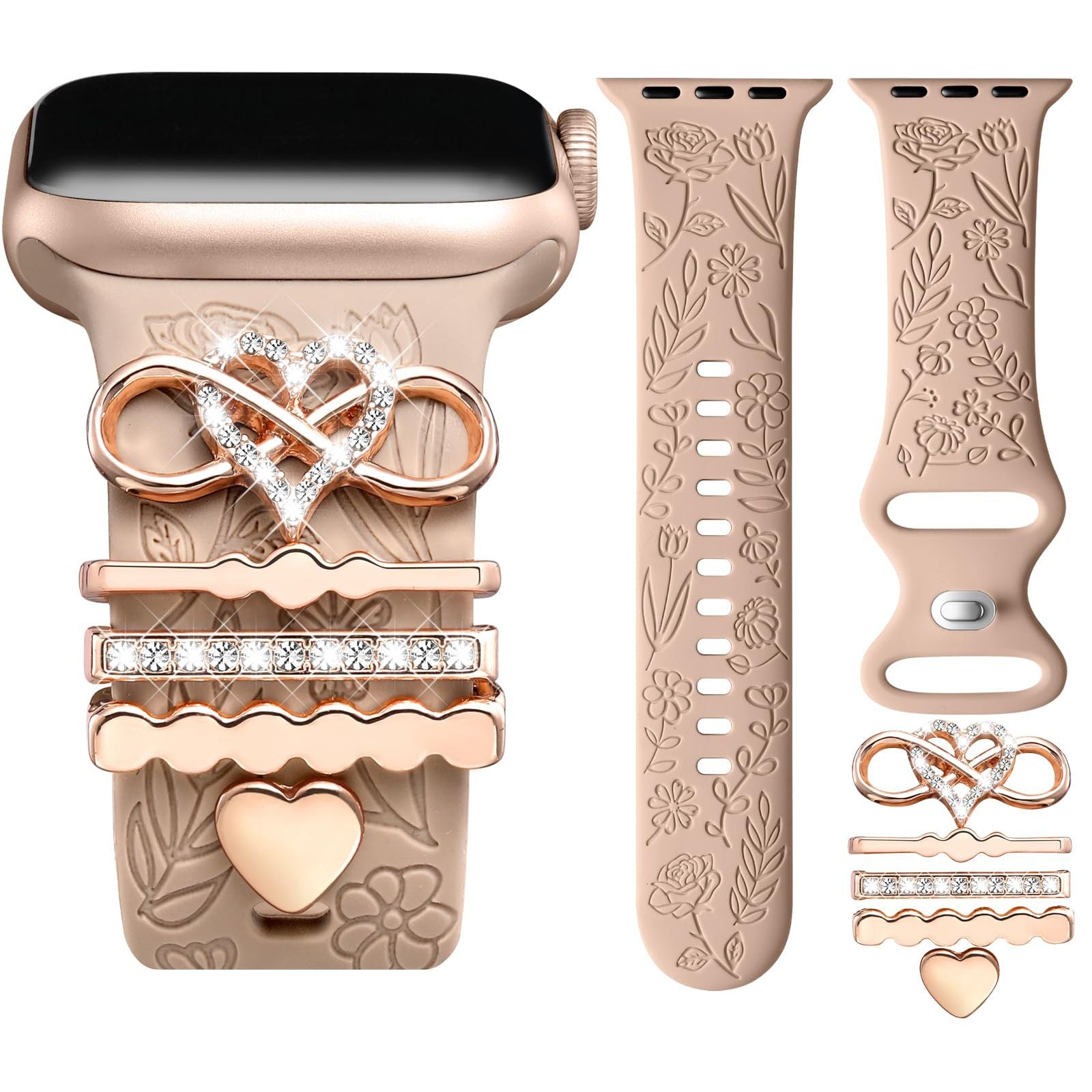 Wholesale Love Heart Alloy Watch Strap Charm Pendant Chic DIY Jewelry Accessory For Boutique Resale