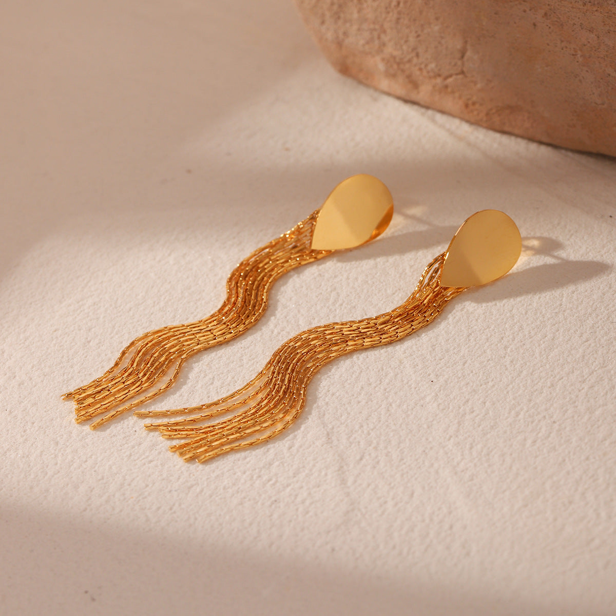 Wholesale  stainless steel tassel earrings water drop earrings