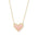 Wholesale love necklace  adjustable peach heart natural stone clavicle chain
