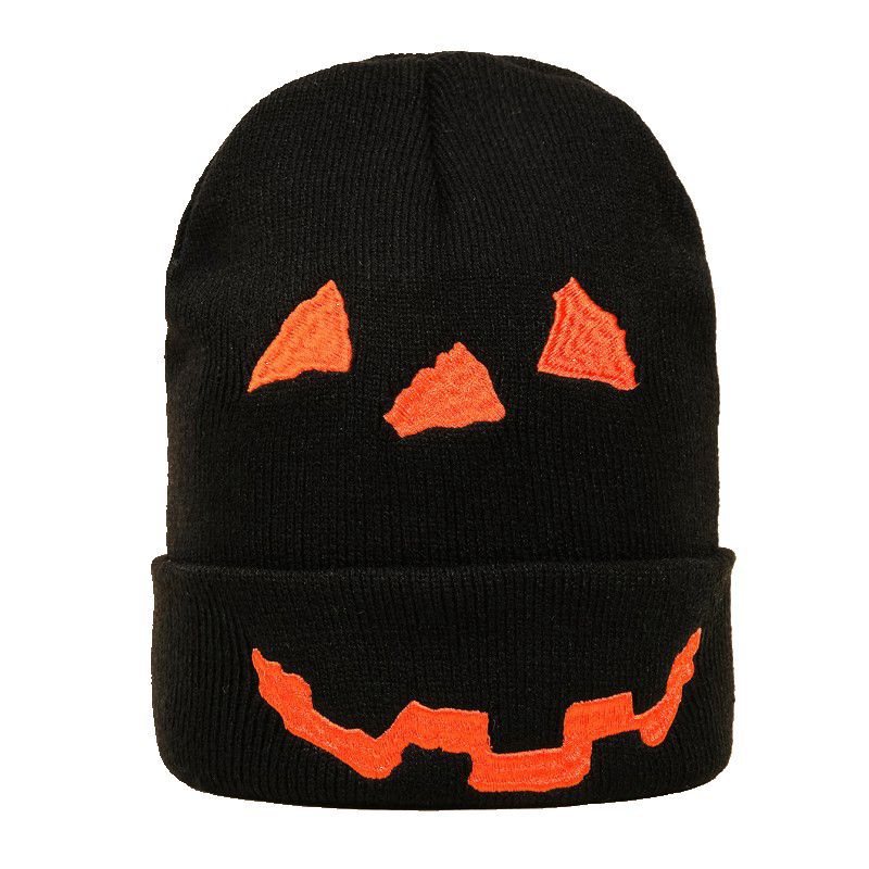 Wholesale   Pumpkin Personalized Embroidered Woolen Knitted Hat