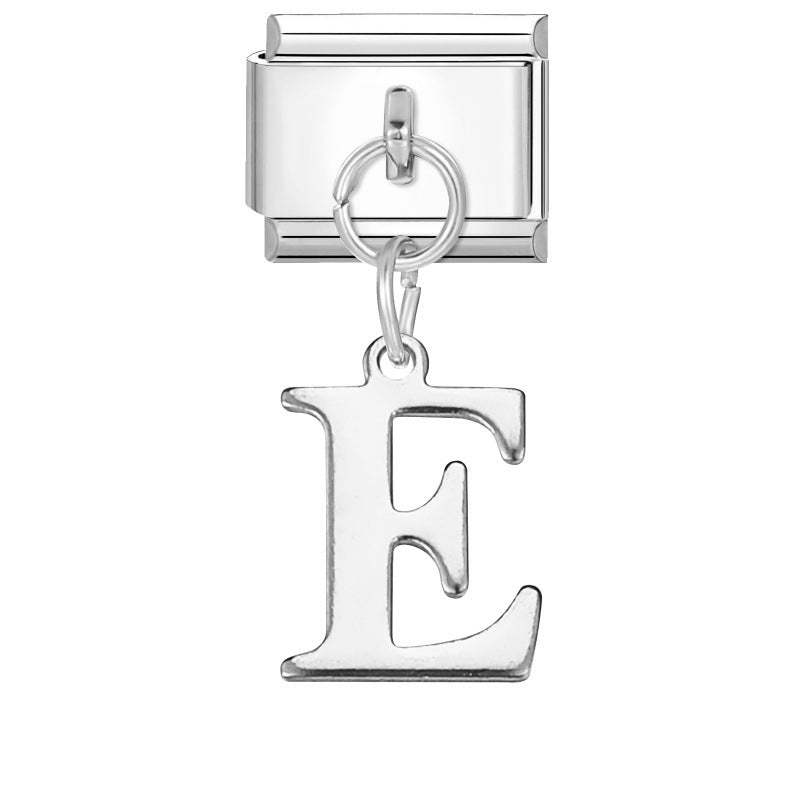 Wholesale 9mm Italian Charm Starter Bracelets DIY Letter Pendant Stainless Steel Composable Bracelet