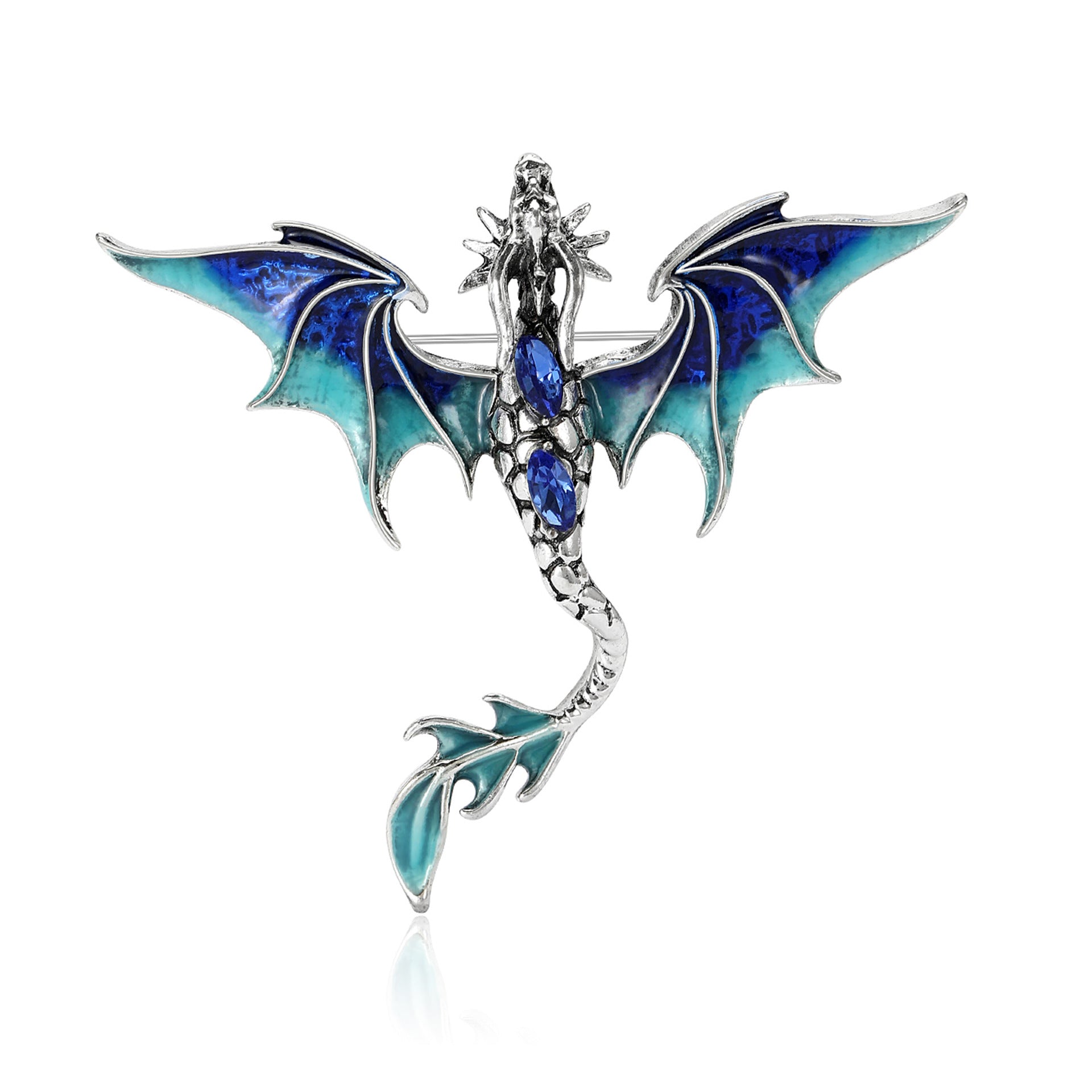Wholesale Red Enamel Dragon Brooch Pin For Women Stylish Coat Accessory Trendy Everyday Jewelry