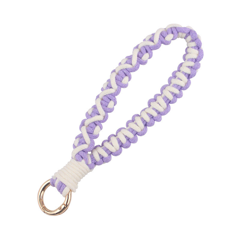 Wholesale hand-woven wrist strap keychain