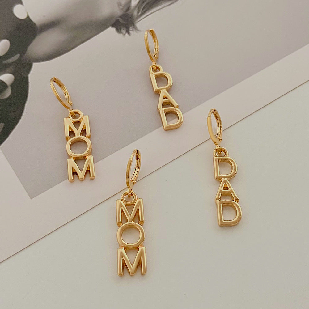 Wholesale  Letter Earrings Personality Elegant Earrings