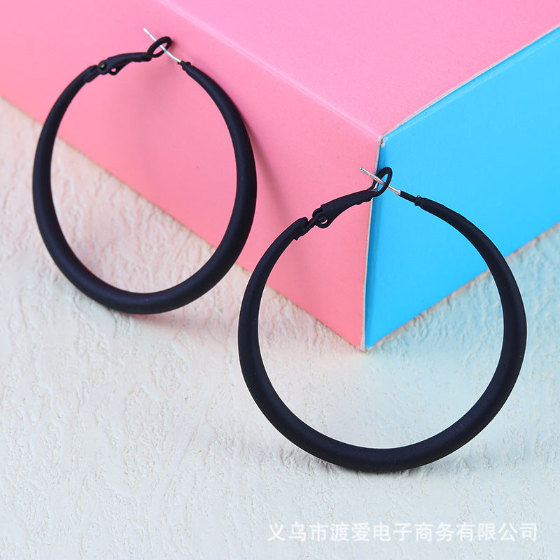 Wholesale Alloy Colorful Paint Simple Geometric Earrings
