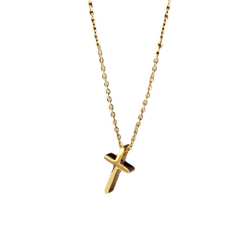 Wholesale Sweet &  Cool Cross Necklace Titanium Steel Pendant Fashion Accessory Gift for Women