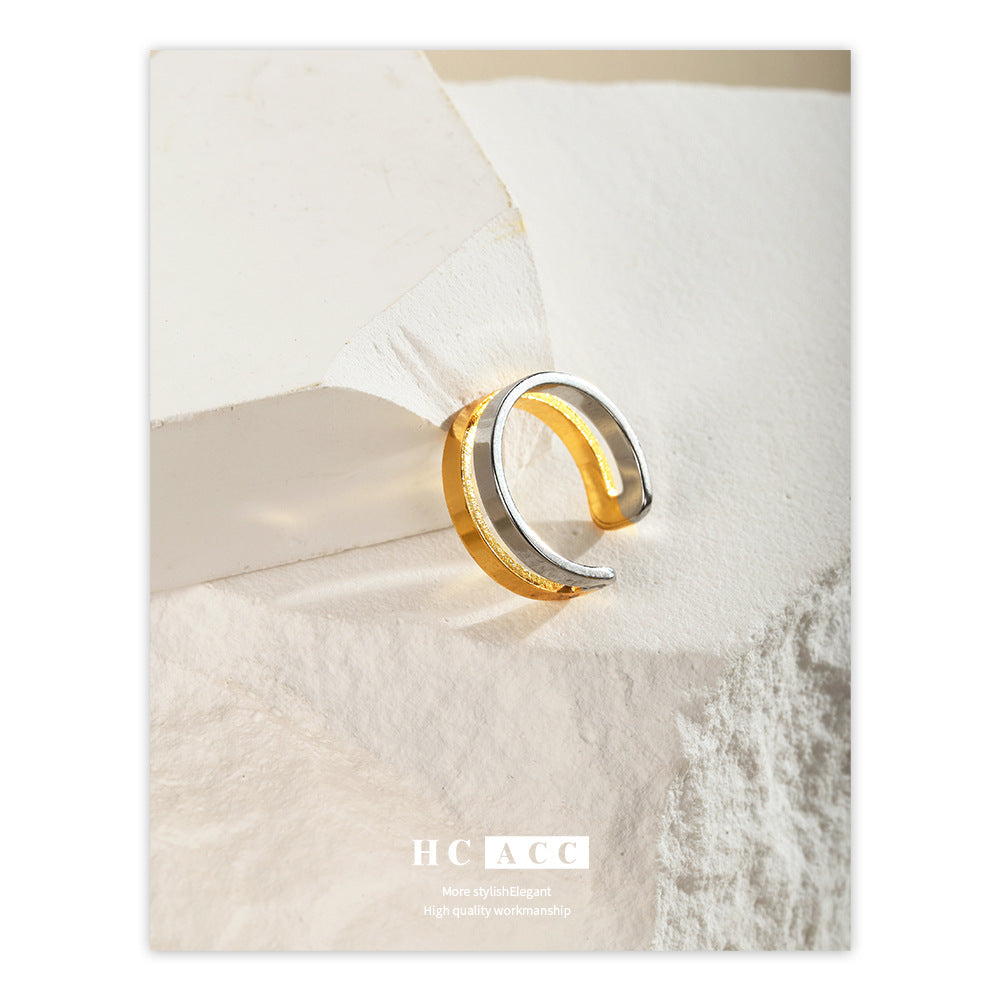 Anello semplice di senso di nicchia freddo per coppie all'ingrosso all-match