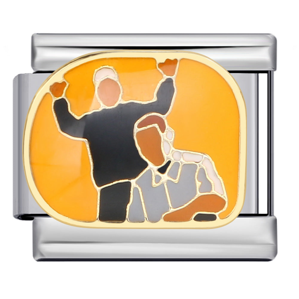 Wholesale Italian Charm Bracelet 9mm DIY Splicing Removable Stainless Steel Composable Bracelet