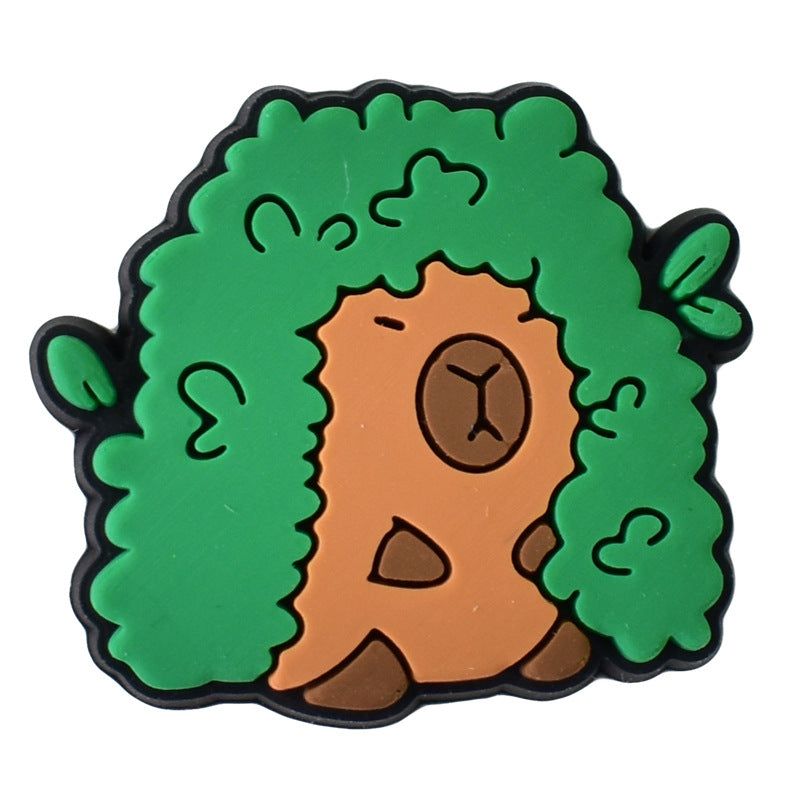 Wholesale Random 100pcs Cartoon Cute Small Animal PVC Soft Rubber Shoe Buckle Decoration ACC-SC-RYY063