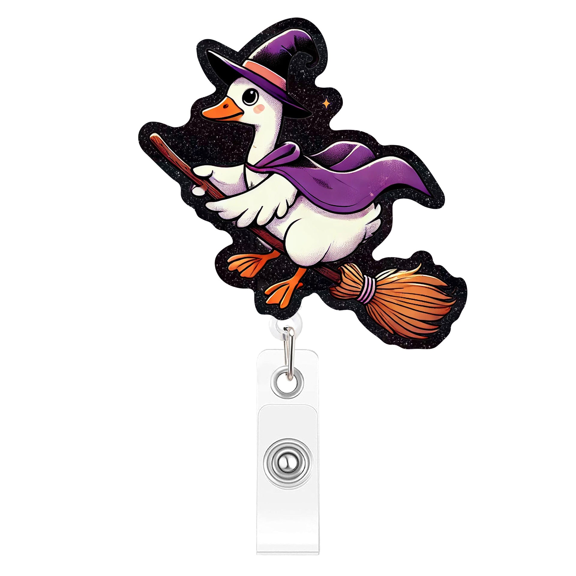 Wholesale Plastic  Badge Reels with Silly Goose Design,  Retractable Id Badge Holders,  Fun Party Accessory