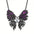 Wholesale Gothic Purple Black Butterfly Necklace