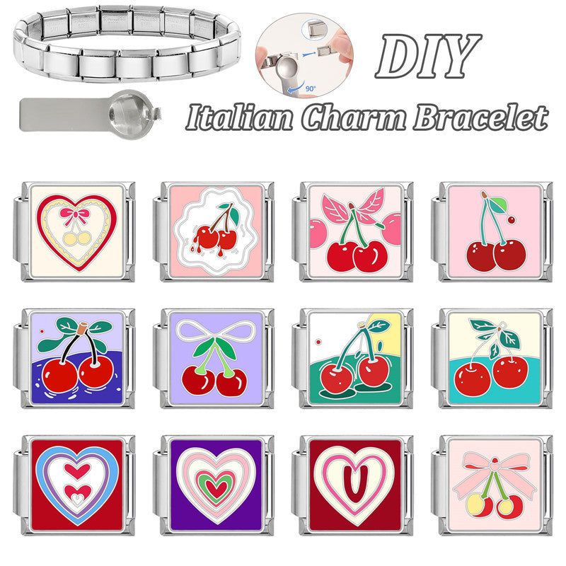 Wholesale Italian Charm Bracelet 9mm DIY Splicing Cute Creative Stainless Steel Composable Bracelet