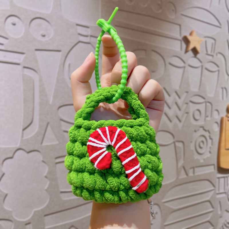 Wholesale Handmade woven bags  Christmas  keychains ACCVIP