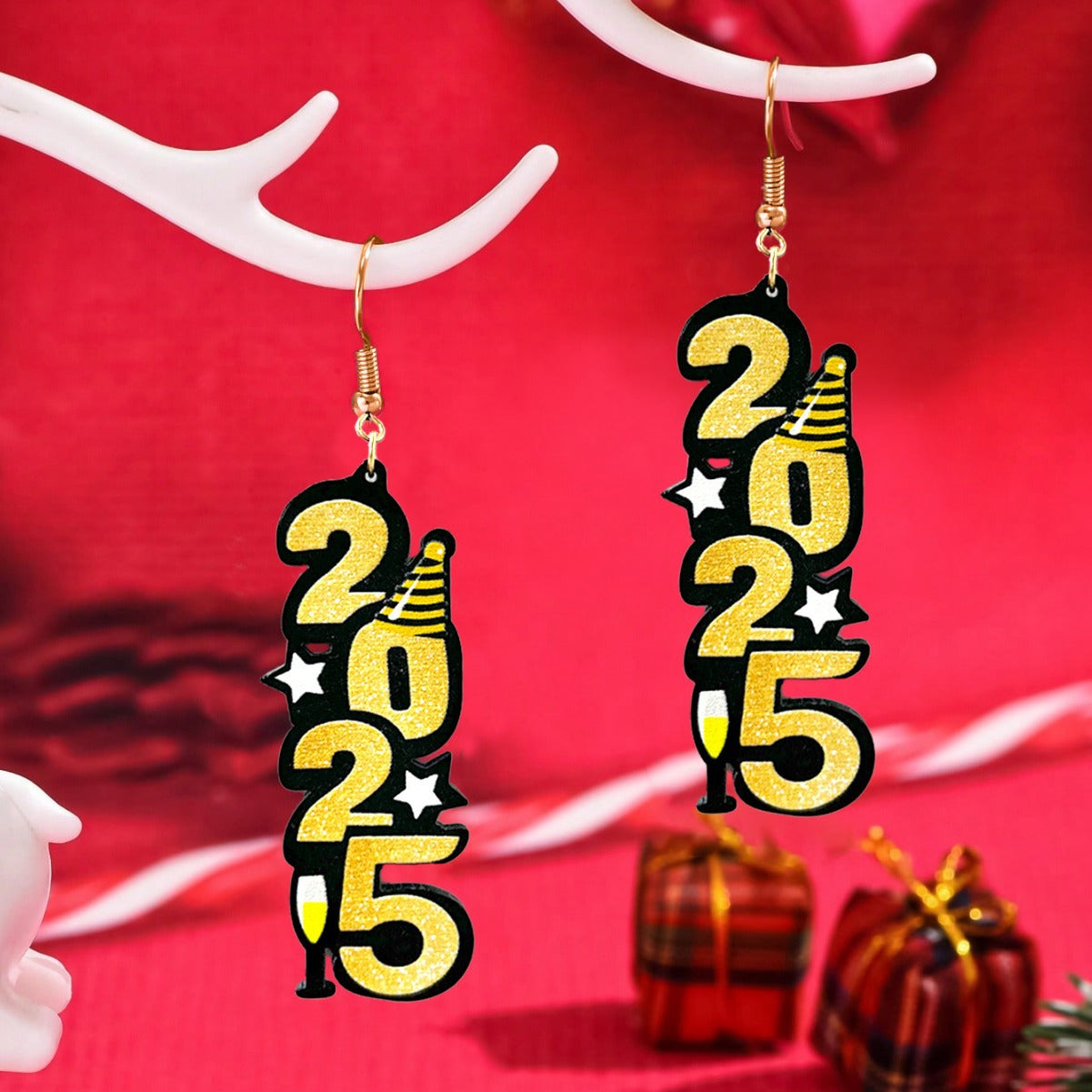 Wholesale  2025 digital earrings personality  earrings accessories