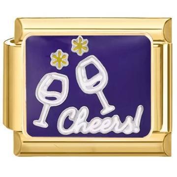 Wholesale  Italian Charm Bracelet 9mm DIY Cheers Leo Tombstone  Creative Stainless Steel Composable Bracelet