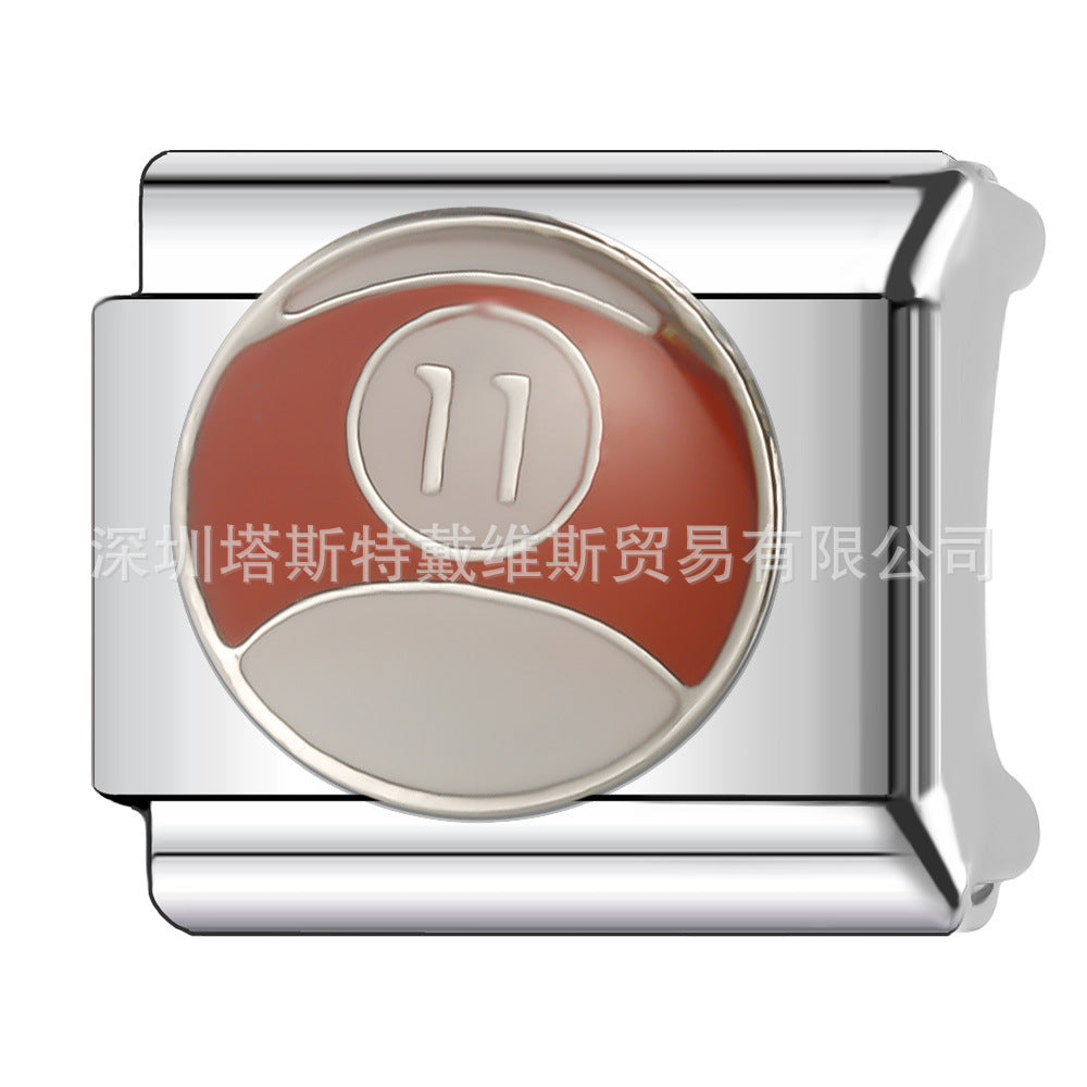 Wholesale 9mm Italian Charm Starter Bracelets DIY square Single Section Creative Stainless Steel Composable Bracelet