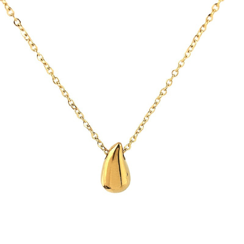 Wholesale Water Drop Pendant Titanium Steel Necklaces ACC-NE-GuDi003