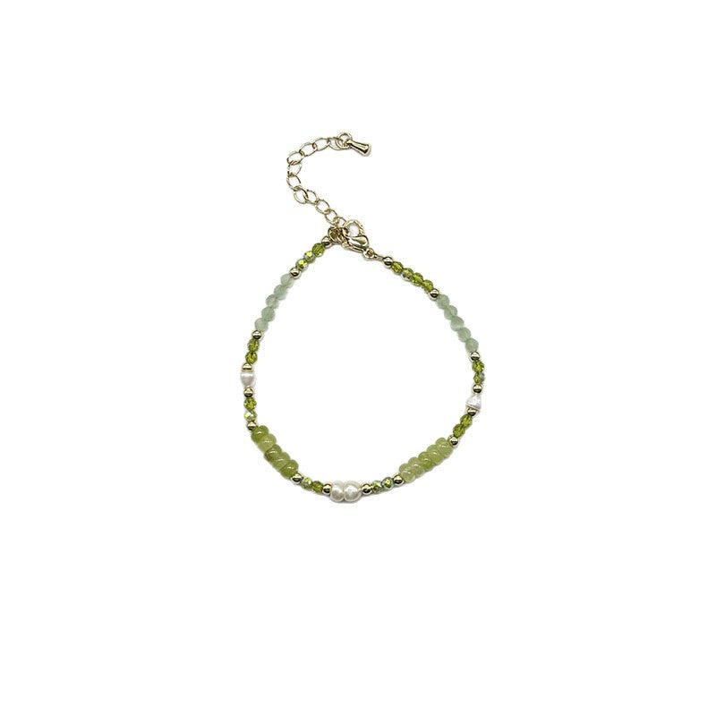 Wholesale  Green Beaded Pearl Bracelet
