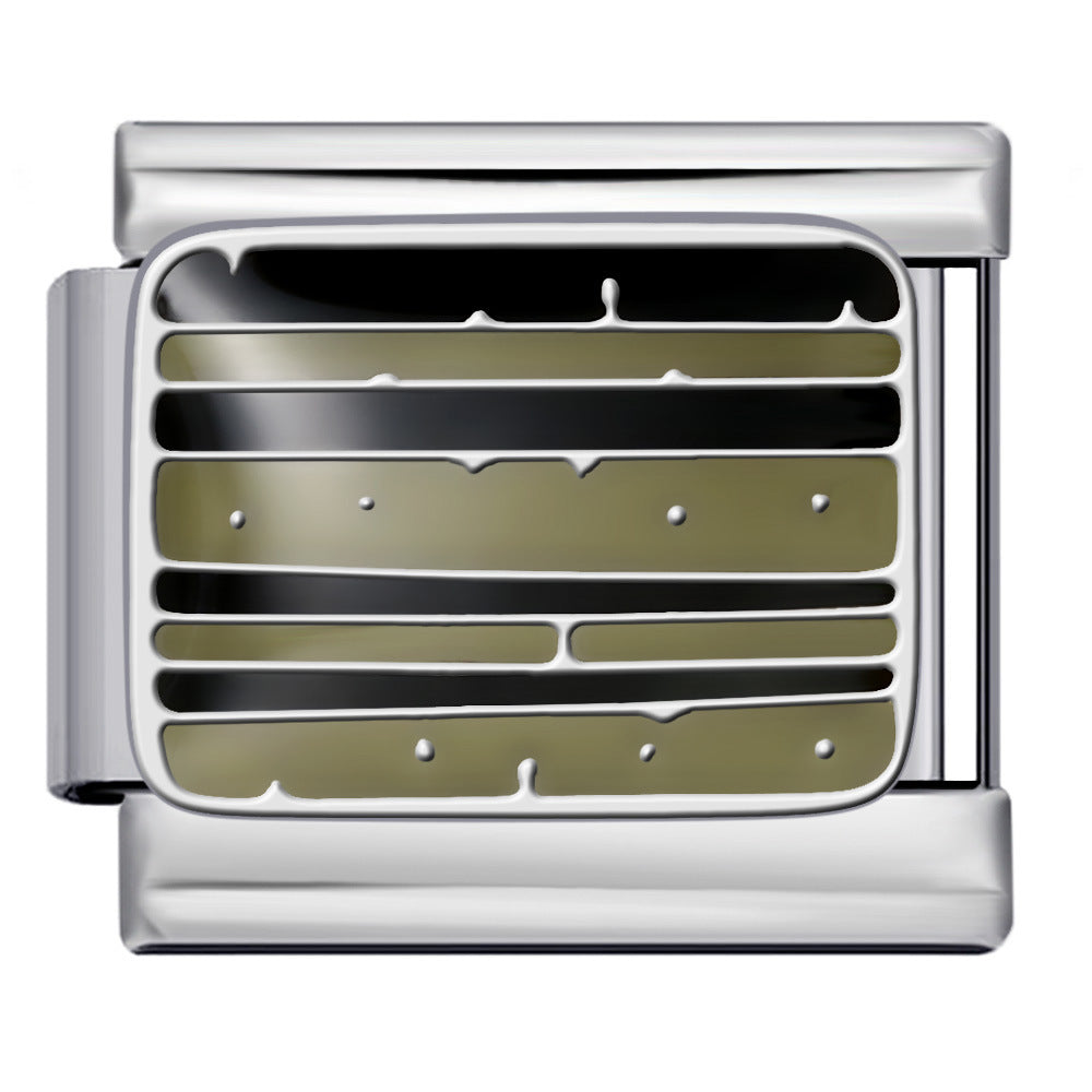 Wholesale Italian Charm Bracelet 9mm DIY Splicing Nail Art Series Stainless Steel Composable Bracelet