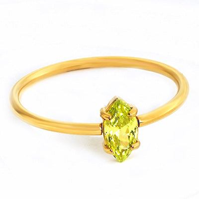 Wholesale 2PCS Steel-titanium colored zircon ring