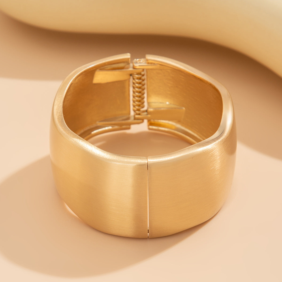 Wholesale Electroplated Metal Punk Irregular Wide Cuff Bracelet For Women Spring Clasp Stylish Fashion Accessory For Resale And Gift