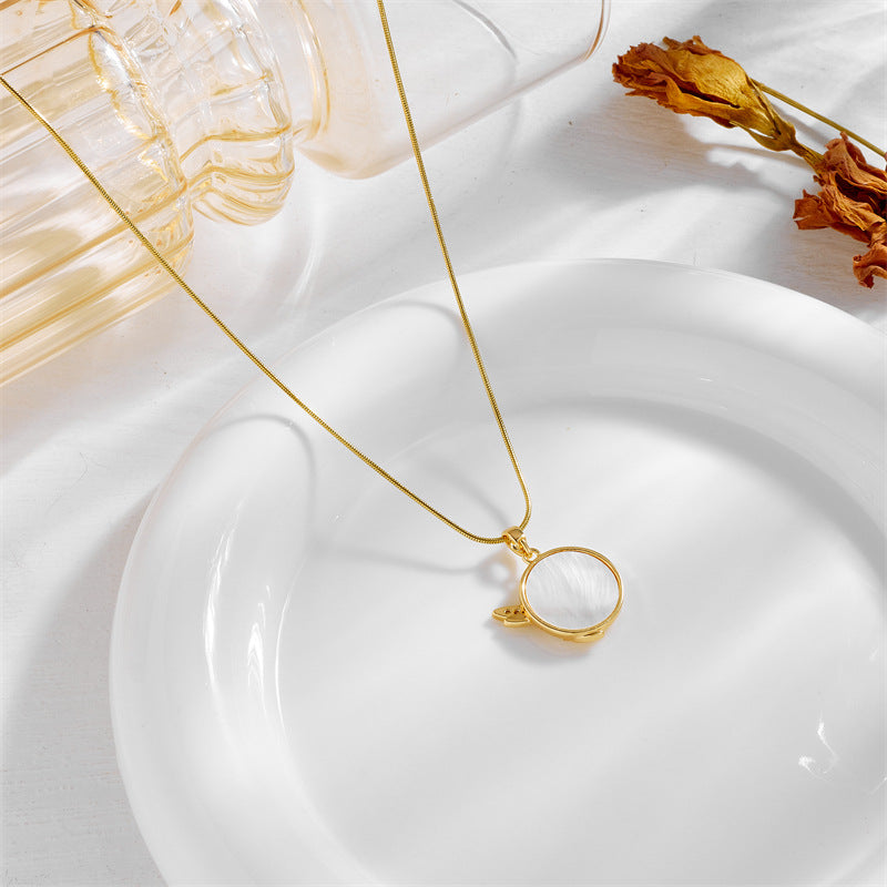 Wholesale Vintage Mother of Pearl Pendant Necklace ACC-NE-QianYue005