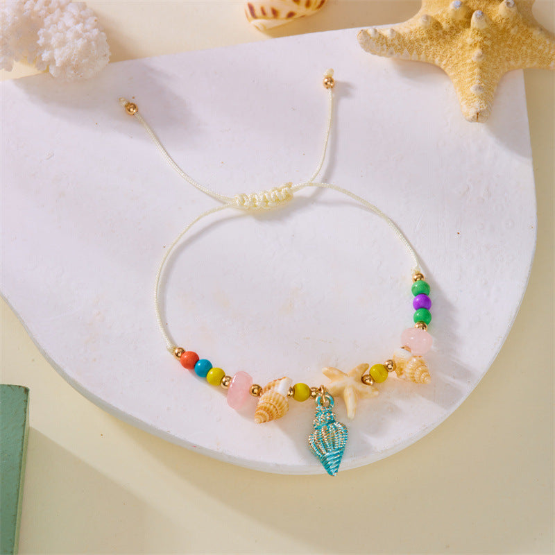 Wholesale Bohemian Starfish Shell Conch Beaded Bracelet
