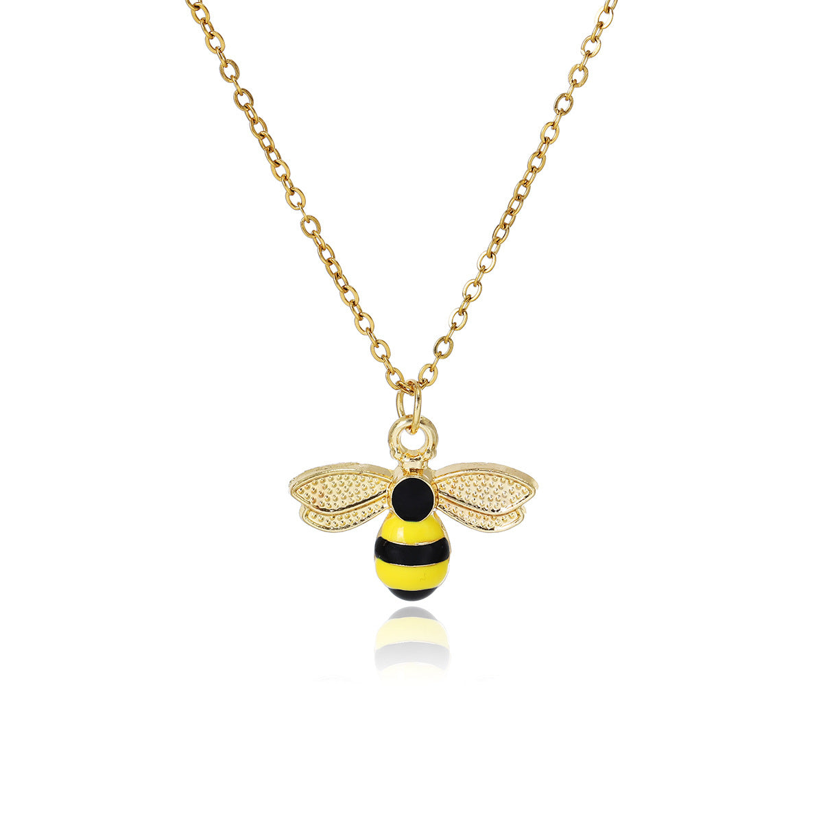 Wholesale  alloy bee pendant cross chain clavicle necklace