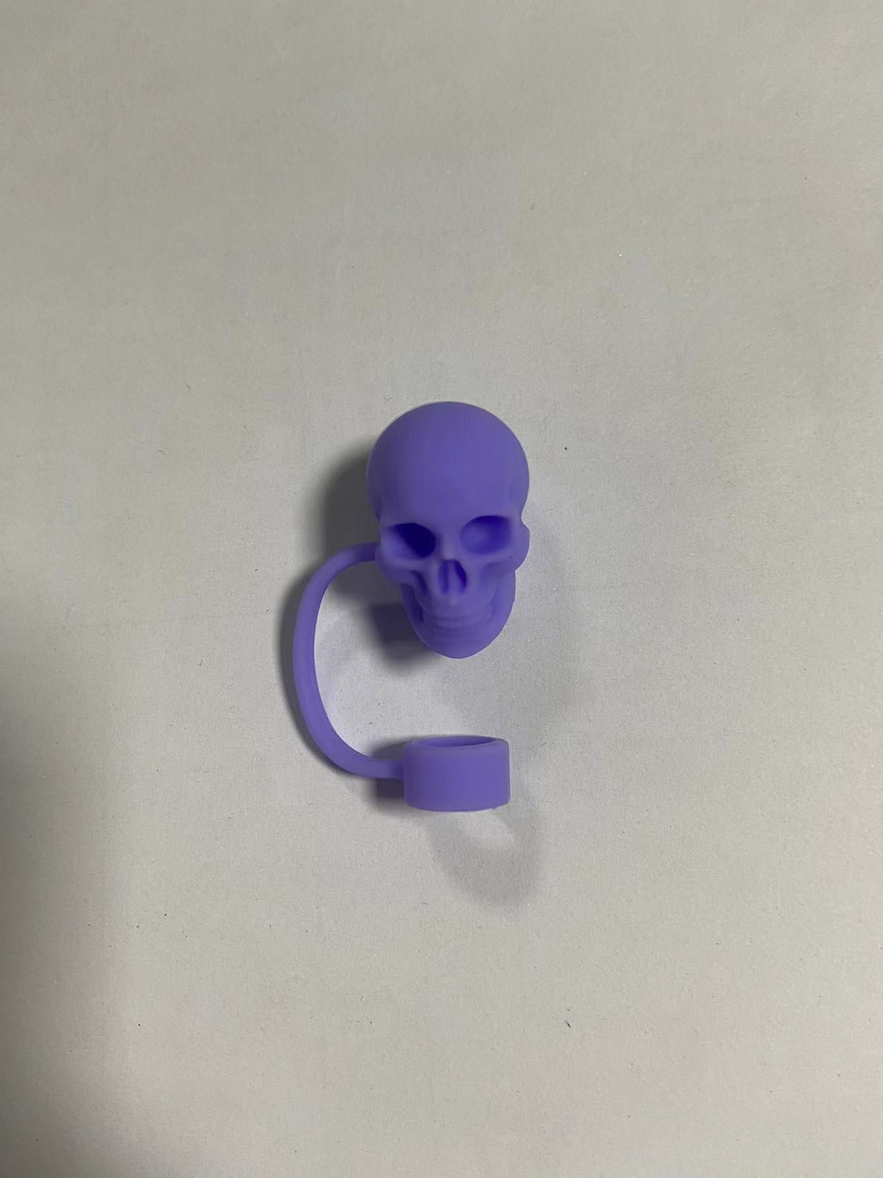 Wholesale  Skull Bat 10mm PVC Soft Straw Tube Cap