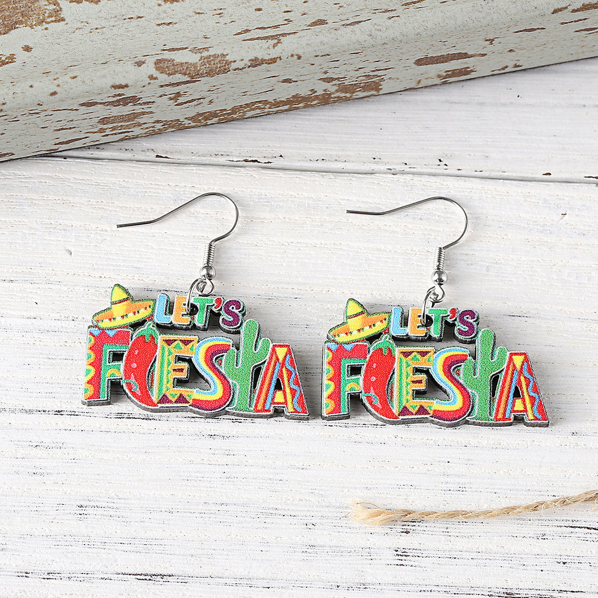 Wholesale Mexico Fifth Festival of the Dead Let's Fiesta Pendant Earrings