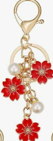 Wholesale Cute Pink Flower Keychain Women S Fashion Accessory Zinc Alloy Keyring Gift