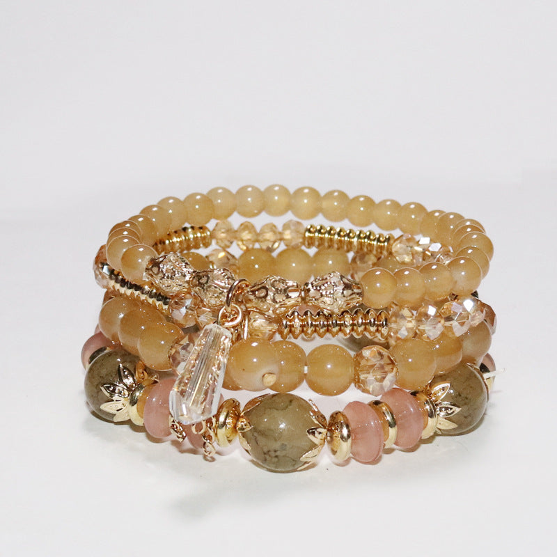Wholesale Bohemian Multi-layer Crystal Temperament Bracelet ACC-BT-NaiHong002