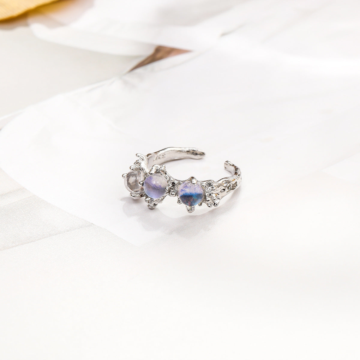 Wholesale  Moonstone Inlay Ring Light Luxury  Ring