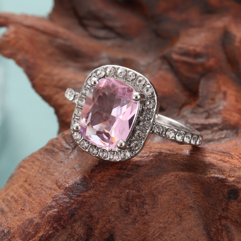 Wholesale Citrine Ring Women's Egg Shape Ring Adjustable Rings ACC-RS-LR006