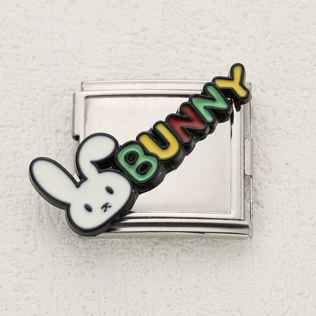 Wholesale Italian Charm Bracelet 20mm DIY Splicing Cute Cartoon Letters Stainless Steel Composable Bracelet