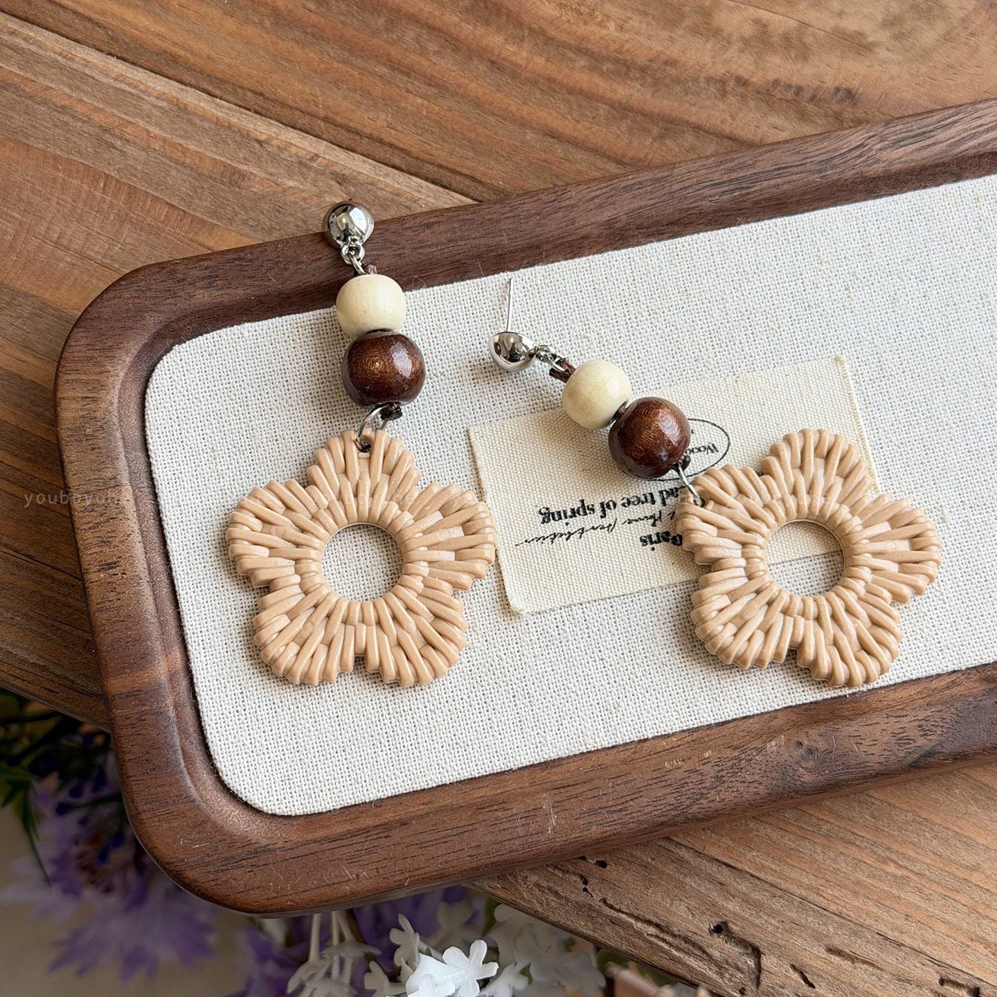 Wholesale Stylish Bohemian Flower Beaded Earrings For Women Resin Statement Jewelry Seaside Vacation Party Accessory Gift Resale