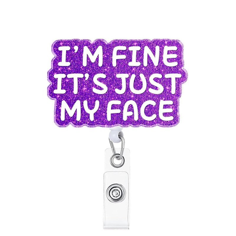 Wholesale Acrylic Glitter Heart Doctor Retractable Rotating Badge Reel Keychain ACC-KC-LingYu003