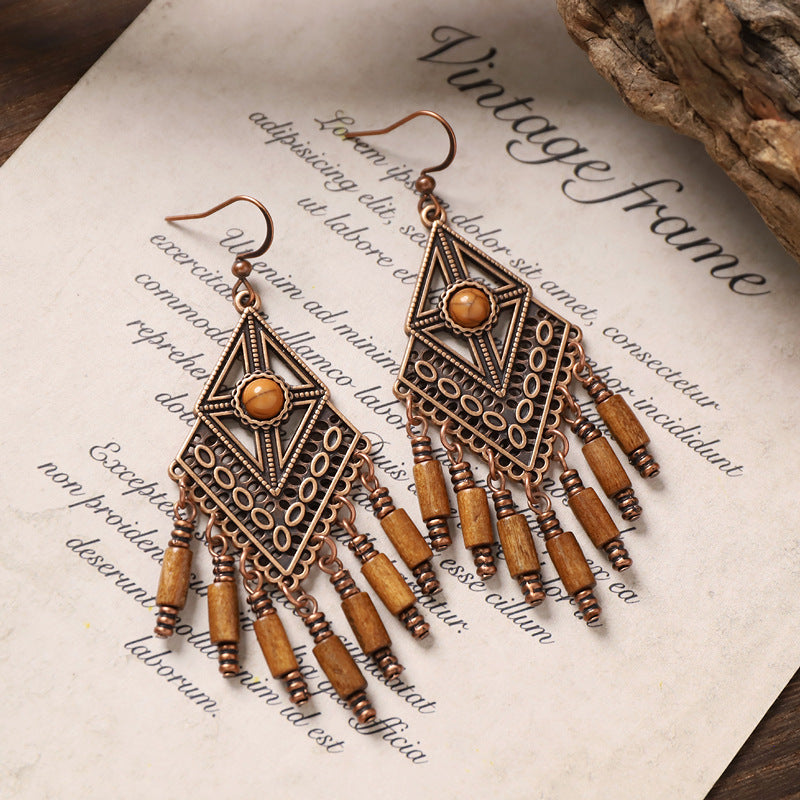 Wholesale Alloy Butterfly Bohemian Earrings Long Tassel Drop Earrings Fashion Accessory for Women Party Wear